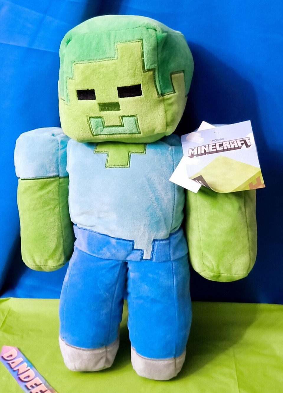 Mojang Minecraft Zombie Plush Stuffed Toy 18" Pillow Buddy With Tags